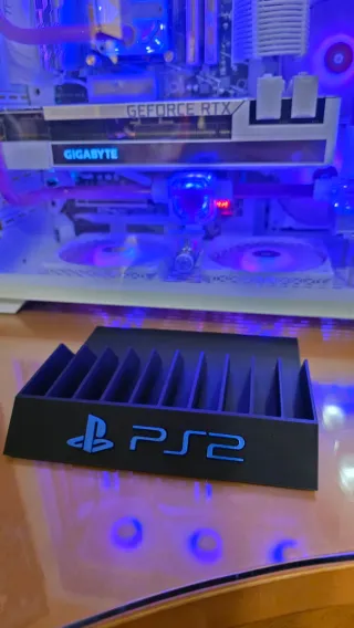 Soporte expositor 10 juegos PS2 Playstation