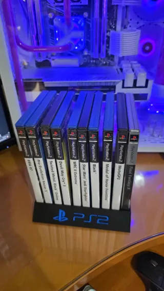 Soporte expositor 10 juegos PS2 Playstation
