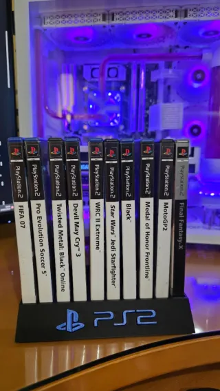 Soporte expositor 10 juegos PS2 Playstation