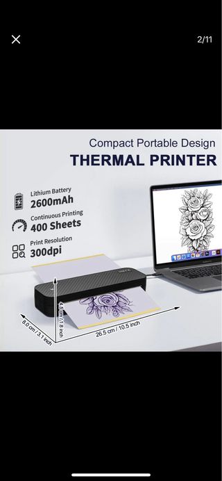 Impresora Tatuaje Térmica Portátil Bluetooth