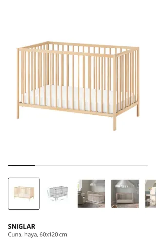 Cuna sin colchón en buen estado