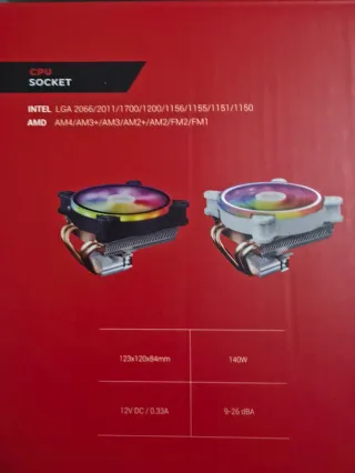 Disipador Mars Gaming MCPU220 ARGB Blanco