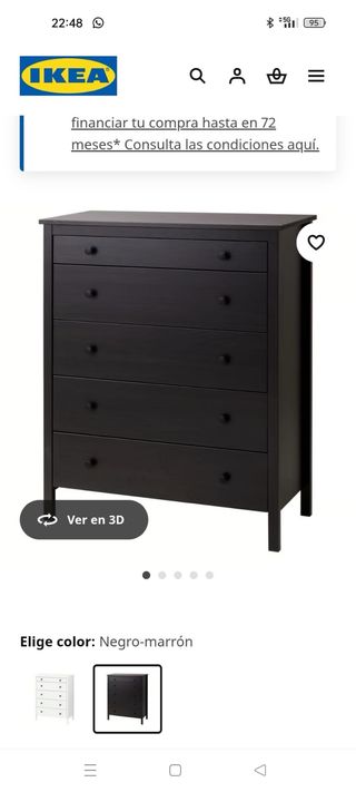 Cómoda IKEA Negro-marrón
