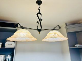 Lámpara de salón forja bronce