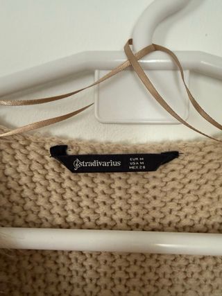 Chaleco pelo y lana beige