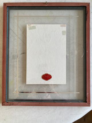 Reproducción enmarcada Krishna y Radha, India