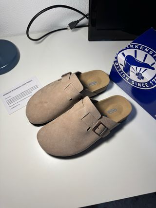 Birkenstock Boston Beige Talla 42 Nueva Con Caja