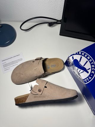 Birkenstock Boston Beige Talla 42 Nueva Con Caja