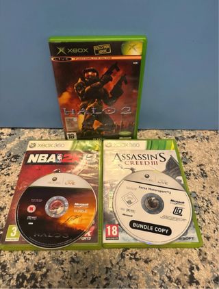 Lotto Giochi Xbox 360: Halo 2, assassin creed 3