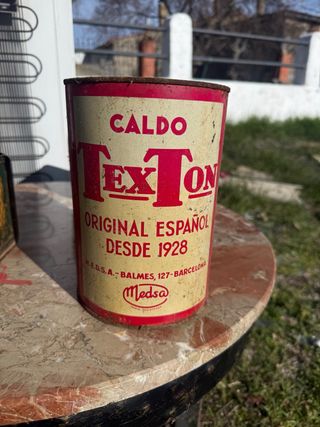 Lata antigua Caldo TexTon Medsa