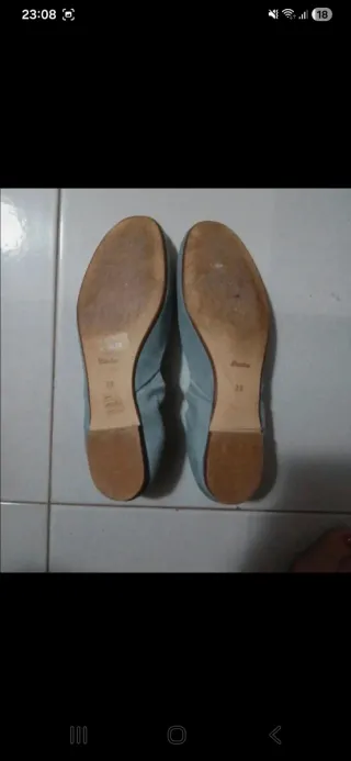 Ballerine blu con fibbia dorata