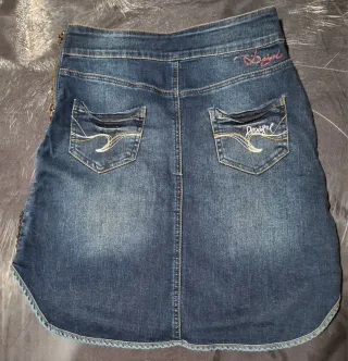 Falda corta Desigual azul