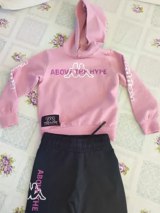 Tuta Kappa bambina rosa e nera