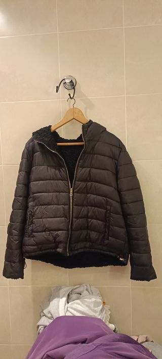 Cazadora Reversible Negra Deportiva y Vestir