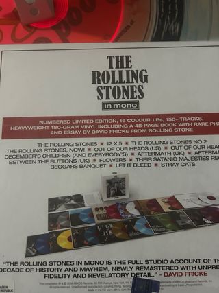 Box 16 Vinili colorati Rolling Stones In Mono