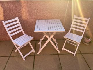 Mesa y 2 Sillas de Terraza, todo es Plegable