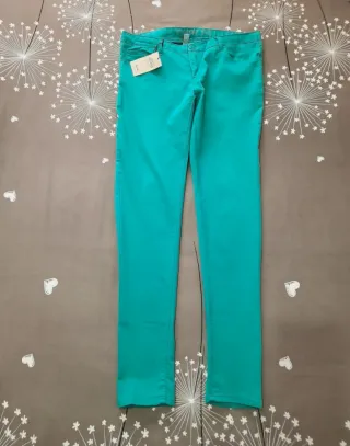 Vaqueros mujer talla XL color verde azulado