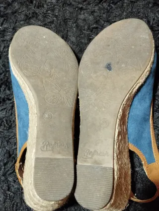 Cuñas Refresh Talla 39 Azul y Marrón