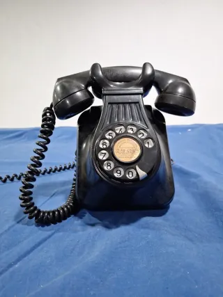 Teléfono antiguo Telefonica negro