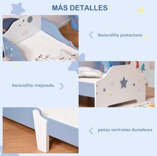 Cama infantil con estrellas y globo
