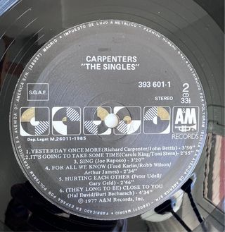 Carpenters - The Singles 1969-1973 / Vinilo