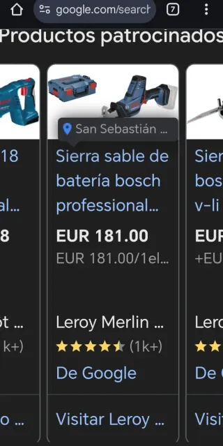 Sierra sable Bosch GSA 18 V-LI C