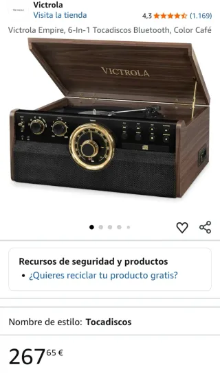Giradischi vintage Victrola 6 in 1