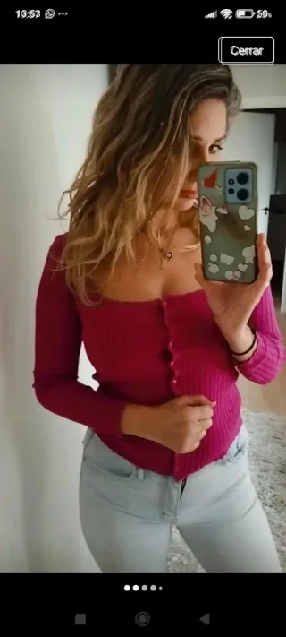 Jersey Sezane Rosa Talla xs