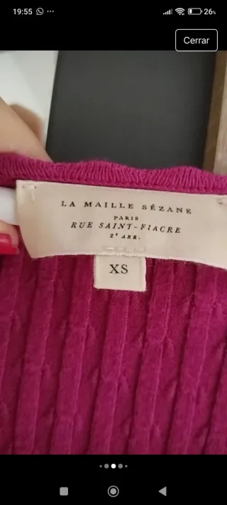 Jersey Sezane Rosa Talla xs