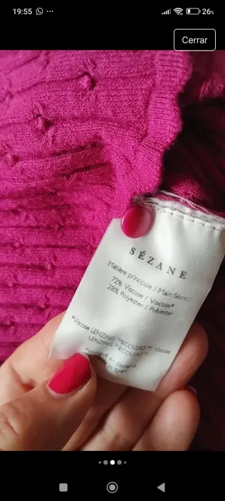 Jersey Sezane Rosa Talla xs