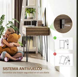 Escritorio madera y metal