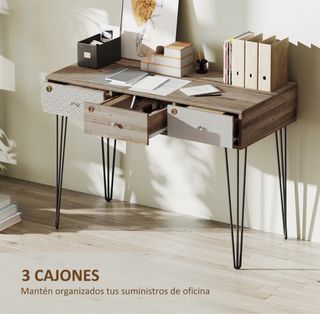 Escritorio madera y metal