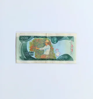 Billete REPOSICIÓN Colombia 200 Pesos Oro 1979