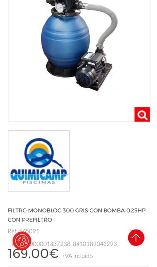 Filtro Bomba Monobloc 300 QP NUEVO