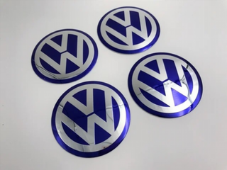 CHAPAS DE CENTRO DE RUEDA VOLKSWAGEN 80MM AZUL