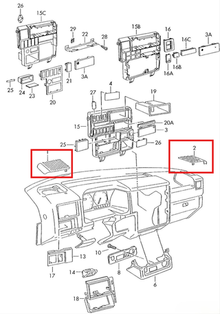 VW Transporter T4 Cobertura coluna Direito