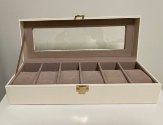 Organizador de relógios com 6 compartimentos