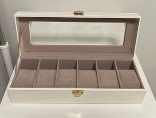 Organizador de relógios com 6 compartimentos