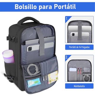 Mochila Viaje Taygeer Cabina 40x30x20 Negra