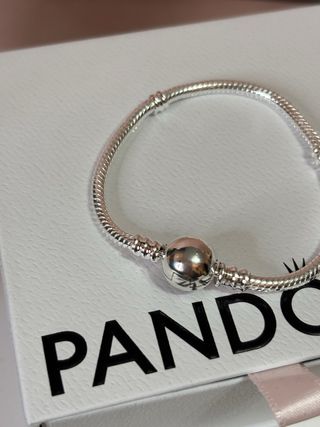 Pulsera Pandora Corazón Brillante Plata 16 cm