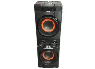 Altavoz Negro con Detalles Naranja
