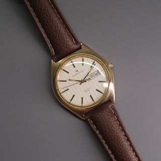 Hamilton Quartz Chapado Oro Día+Fecha