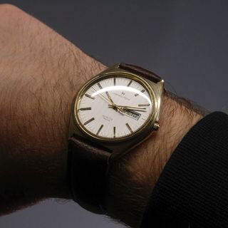 Hamilton Quartz Chapado Oro Día+Fecha