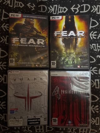 Lote 4 Juegos PC: F.E.A.R., Quake, Resident Evil
