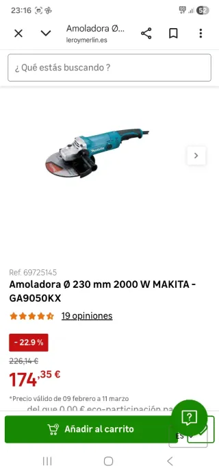 Amoladora Makita GA9050KX 230mm 2000W