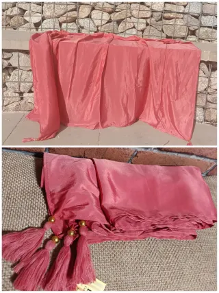 Pareo con flecos y abalorios 90x180 cm