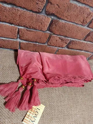 Pareo con flecos y abalorios 90x180 cm