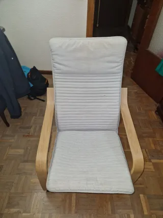 Butaca Ikea Poäng Gris Madera