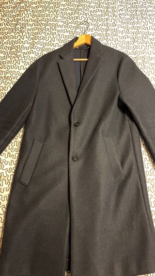 Abrigo Largo Zara Talla M Negro