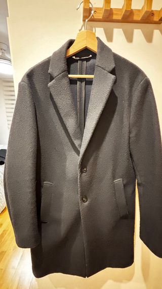 Abrigo Largo Zara Talla M Negro